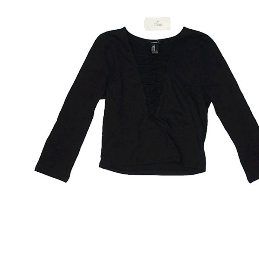 Forever 21 crop top long sleeve shirt